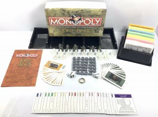 Monopoly The Lord Of The Rings Trilogy Edition 2003 Complete Game Hobbit