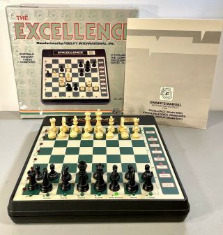 Fidelity International " The Excellence " Computer Chess Set Model 6080 Read