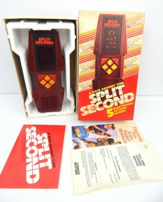 Parker Brothers Split Second Electronic Game W/ Box No 3700 1980 Retro
