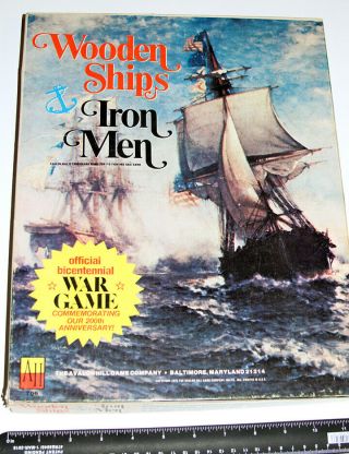 1975 Wooden Ships & Iron Men War Board Game By Avalon Hill 100 Complete