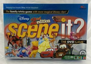 Disney Scene It? The Dvd Trivia Game,  2nd Edition Set By Mattel - Complete