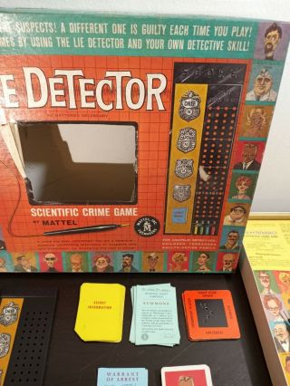 Vintage 1960 LIE DETECTOR game by Mattel 100 complete edition 3