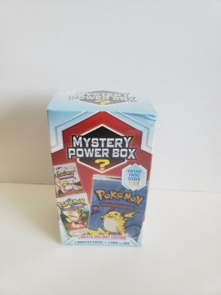 Pokemon Mystery Power Box 5 Booster Packs Vintage Pack 1:10 - 2018 - Mj