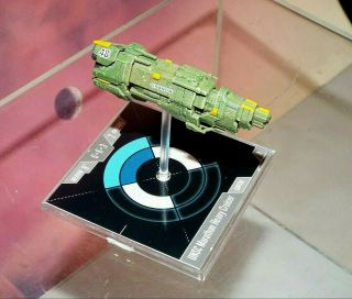 Halo Fleet Battles Unsc Marathon Heavy Cruiser Plastic Miniature 1 (painted)