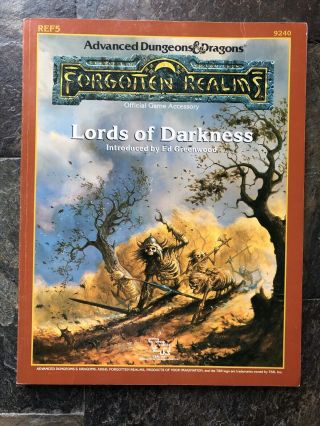 Rare & Exc,  Ref5 Lords Of Darkness 1988 Dungeons & Dragons 1st Edition