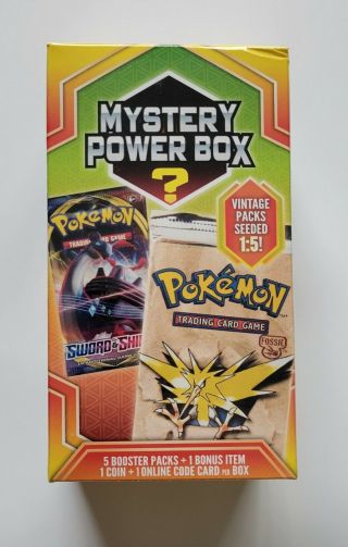 Pokemon Mystery Power Box 5 Booster Packs Vintage Packs 1:5 Factory