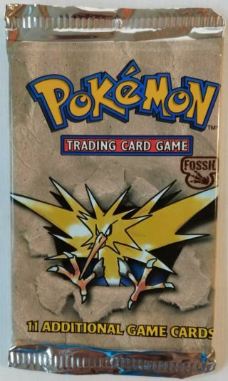 Pokemon Fossil Booster Pack Zapdos Art Factory