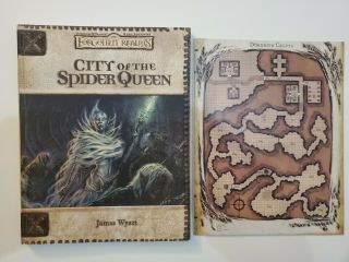 D&d 3e 3.  5 City Of The Spider Queen With Maps Forgotten Realms Vg/nm