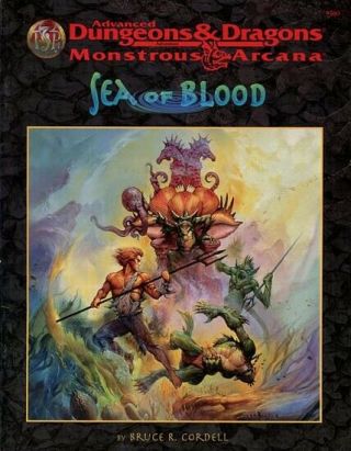 Sea Of Blood Exc Monstrous Arcana D&d Dungeons Dragons Adventure Module Tsr