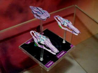 Halo Fleet Battles Covenant Adp Escort Ship,  2 Sdv Corvettes Miniature Set