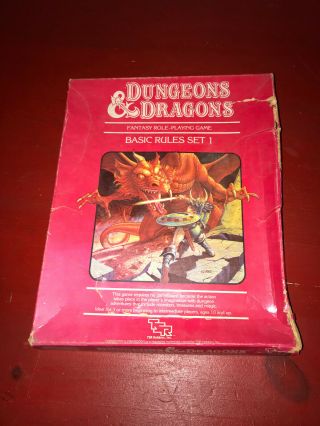 Dungeon & Dragons Fantasy Role Playing Game Basic Rules Set 1 Tsr 1983
