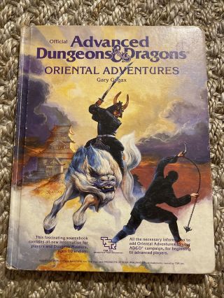 Advanced Dungeons And Dragons Oriental Adventures 1985 Gygax Tsr 2018 Ad&d