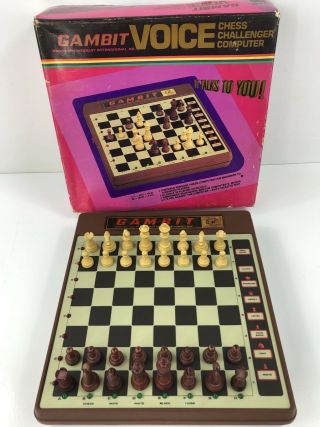The Gambit Voice Chess Set Computer Model 6095 By Fidelity International 1987