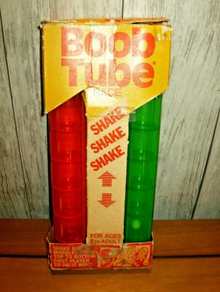 Vintage 1972 Milton Bradley Boob Tube Marble Race Game - Box