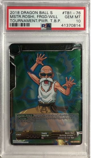 Psa 10 Dbscg (dragon Ball) Foil Master Roshi,  Forged Of Will