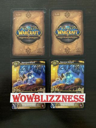 World Of Warcraft Spectral Kitten - Tcg Loot Card Tiger Cub - - Read