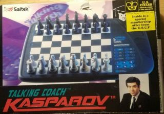 Vintage 1996 Saitek Talking Coach Kasparov Talking Chess Computer Complete