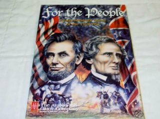 Avalon Hill : For The People - Grand Strategy Wargame Of The Civil War (punched)