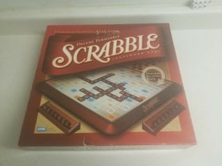 Scrabble Deluxe Turntable Edition Board Game Hasbro 2001 Collector Complete