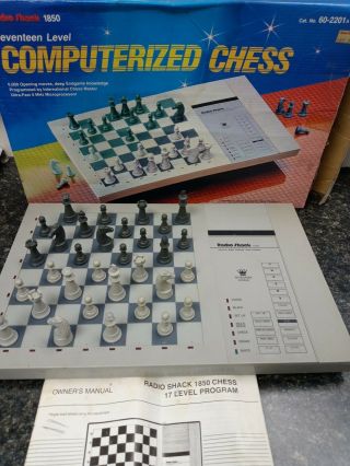 Vintage Radio Shack 1850 Seventeen Level Computerized Chess W/ Box Read Fully