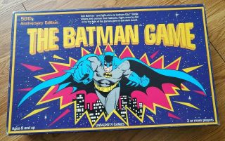 Vintage The Batman Board Game 1989 50th Anniversary Family Kid Fun Dc Comics