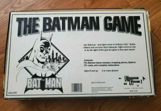Vintage The Batman Board Game 1989 50th Anniversary Family Kid Fun DC Comics 2