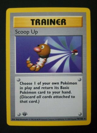 Scoop Up 1st Edition Shadowless Base Set (78/102) Pokemon Card Wotc Rare Nm