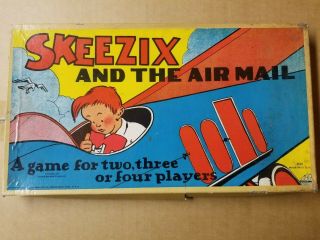 Skeezix And The Air Mail 1930s Board Game Milton Bradley Antique Toy Airplane