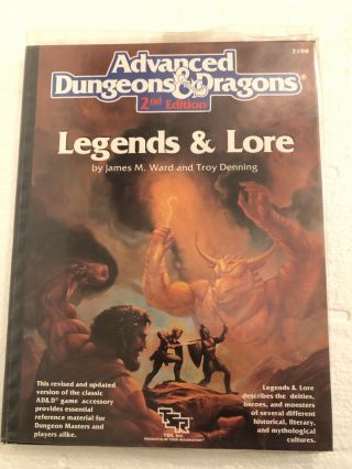 Advanced Dungeons And Dragons: Legends And Lore 2nd Edition 2108 By Ward James