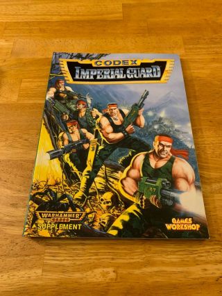 Games Workshop Codex: Imperial Guard Warhammer 40k Supplement 1995 Sc Vg,  Oop