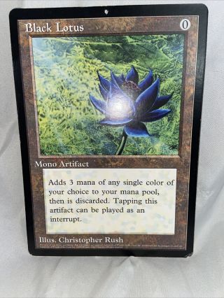 Magic The Gathering Black Lotus Giant Oversized Wizards Of The Coast 1996 Rush