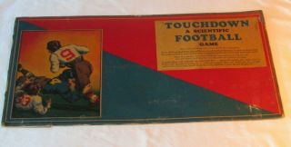 Vintage 1934 Very Rare Cadaco Touchdown A Scientific Football Board Game Usa
