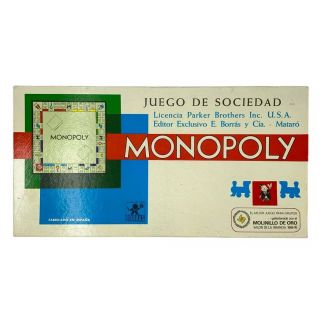 1968 Vintage Monopoly Board Game Made In Spain Spanish Version Complete Rare