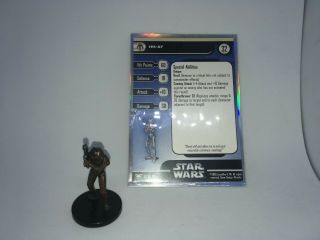 Star Wars Miniatures Hk - 47 W/card Mini Rpg Legion Assault Champions Of The Force