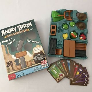 Rare Angry Birds Western Round - Up Game Mattel Htf Cowboy 2014 Ages 5,