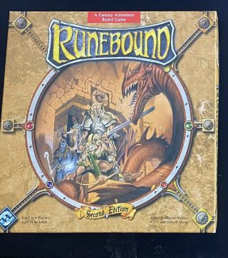 Runebound 2nd Edition Board Game Complete Fantasy Flight Ffg Martin Wallace Ed.