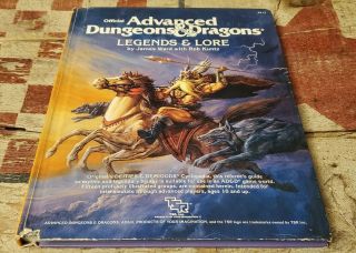 Ad&d Legends & Lore 1st Edition - Tsr,  Dungeons & Dragons 1984 James Ward