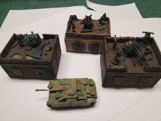 Flames Of War Battlefield In A Box Bb 3/flak Topped Buildings.  Painted