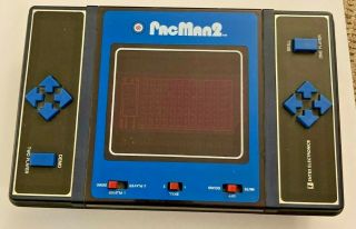 Vintage 1980 Pac Man 2 Hand Held / Table Top Game Entex Electronics