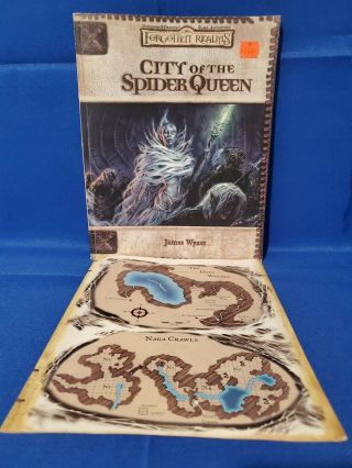 City Of The Spider Queen With Map Adventure Module - Dungeons And Dragons