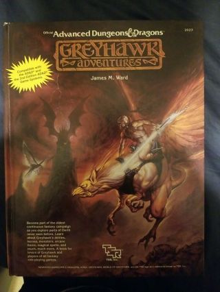 1988 Tsr Advanced Dungeons & Dragons Ad&d 2023 Greyhawk Adventures Book