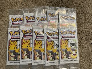 X10 Pokemon 25th Anniversary General Mills Cereal Booster Promo Packs