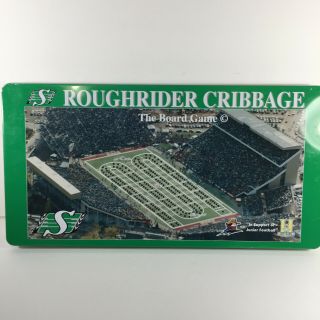 Saskatchewan Roughriders Cribbage Board Game Complete Limited Edition Cfl Tin