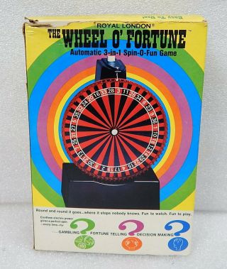 Vintage 1972 Battery Op Wheel Of Fortune Spin Game Royal London Roulette