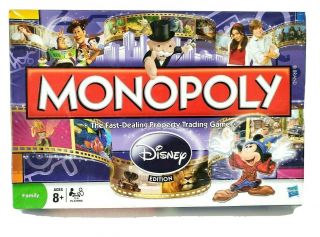 Monopoly Disney Edition Family Board Game Hasbro 2009 Real Estate Strategy