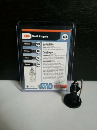 Star Wars Miniatures - Darth Plagueis W/card 6/40 - Mini Rpg Legion Jedi Academy