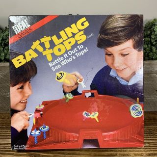 Vintage 1986 Ideal Toys Battling Tops Game Complete