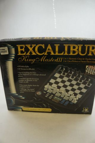 Excalibur King Master Iii 2 In 1 Electronic Chess & Checker Game Complete