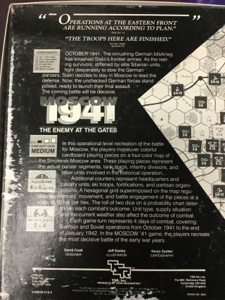 SPI Moscow 1941: The Enemy at the Gates (Board Game) 2