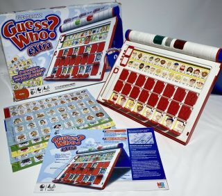 Electronic Guess Who Extra Matching Game Hasbro 2008 Complete